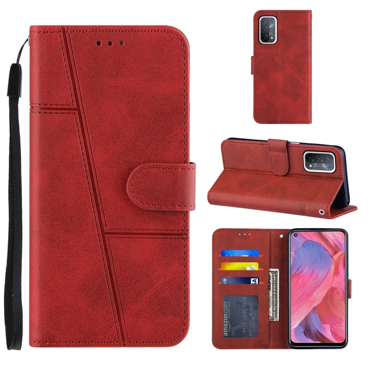 For OPPO A93 5G / A74 5G Stitching Calf Texture Buckle Horizontal Flip Leather Case with Holder & Card Slots & Wallet & Lanyard(Red)
For OPPO A93 5G / A74 5G Stitching Calf Texture Buckle Horizontal Flip Leather Case with Holder & Card Slots & Wallet & Lanyard(Red)
