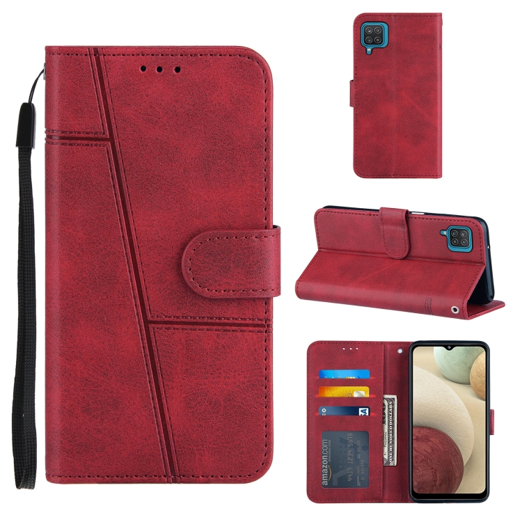 For Samsung Galaxy A12 Stitching Calf Texture Buckle Horizontal Flip Leather Case with Holder & Card Slots & Wallet & Lanyard(Red)
For Samsung Galaxy A12 Stitching Calf Texture Buckle Horizontal Flip Leather Case with Holder & Card Slots & Wallet & Lanyard(Red)