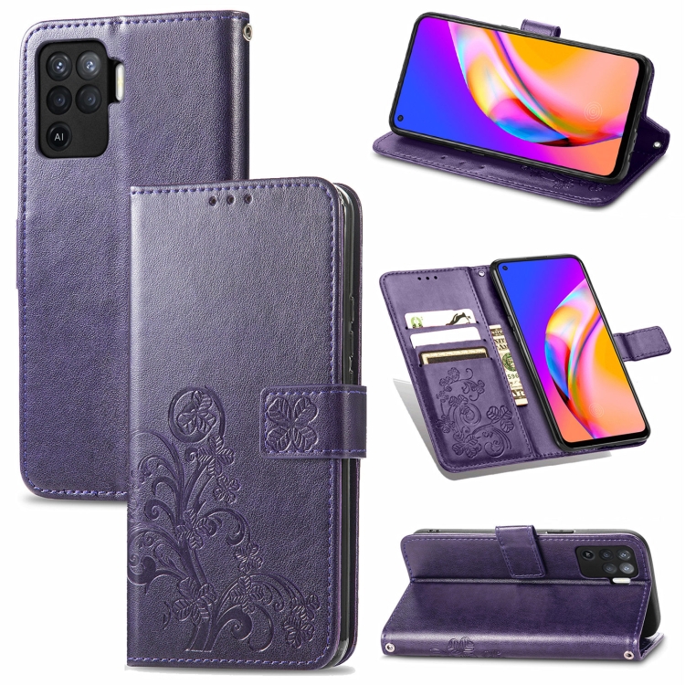 For OPPO A94 4G/ F19 Pro Four-leaf Clasp Embossed Buckle Mobile Phone Protection Leather Case with Lanyard & Card Slot & Wallet & Bracket Function(Purple)
For OPPO A94 4G/ F19 Pro Four-leaf Clasp Embossed Buckle Mobile Phone Protection Leather Case with Lanyard & Card Slot & Wallet & Bracket Function(Purple)