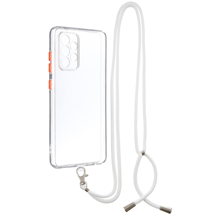 For Samsung Galaxy A52 5G / 4G Transparent PC+TPU Phone Case with Contrast Color Button & Neck Lanyard(Transparent)
For Samsung Galaxy A52 5G / 4G Transparent PC+TPU Phone Case with Contrast Color Button & Neck Lanyard(Transparent)
