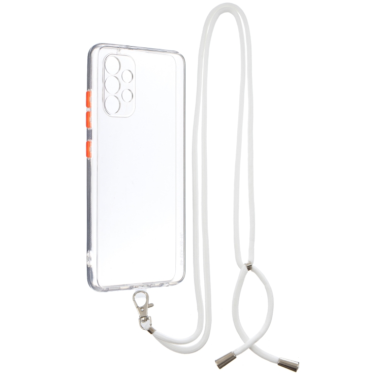 For Samsung Galaxy A32 4G Transparent PC+TPU Phone Case with Contrast Color Button & Neck Lanyard(Transparent)
For Samsung Galaxy A32 4G Transparent PC+TPU Phone Case with Contrast Color Button & Neck Lanyard(Transparent)
