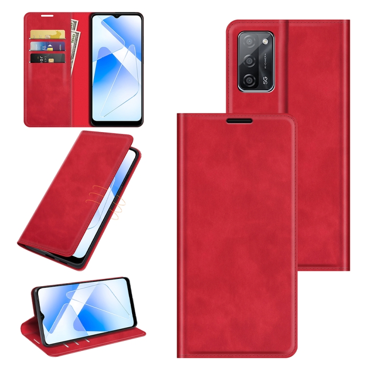 For OPPO A55 5G Retro-skin Business Magnetic Suction Leather Case with Holder & Card Slots & Wallet(Red)
For OPPO A55 5G Retro-skin Business Magnetic Suction Leather Case with Holder & Card Slots & Wallet(Red)