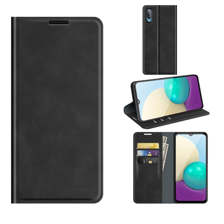 For Samsung Galaxy A02 / M02 Retro-skin Business Magnetic Suction Leather Case with Holder & Card Slots & Wallet(Black)
For Samsung Galaxy A02 / M02 Retro-skin Business Magnetic Suction Leather Case with Holder & Card Slots & Wallet(Black)