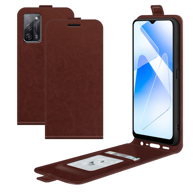 For OPPO A55 5G R64 Texture Single Vertical Flip Leather Protective Case with Card Slots & Photo Frame(Brown)
For OPPO A55 5G R64 Texture Single Vertical Flip Leather Protective Case with Card Slots & Photo Frame(Brown)