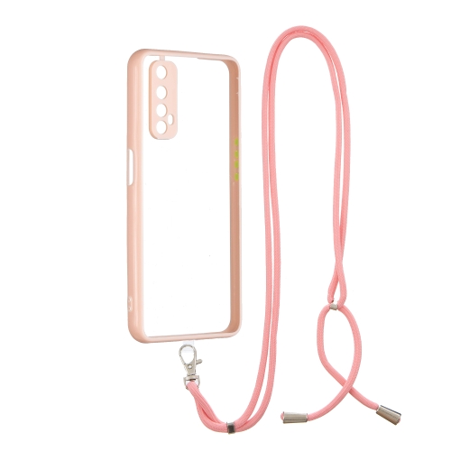 For OPPO Realme 7 / Narzo 20 Pro Transparent PC+TPU Phone Case with Contrast Color Button & Neck Lanyard(Pink)
For OPPO Realme 7 / Narzo 20 Pro Transparent PC+TPU Phone Case with Contrast Color Button & Neck Lanyard(Pink)