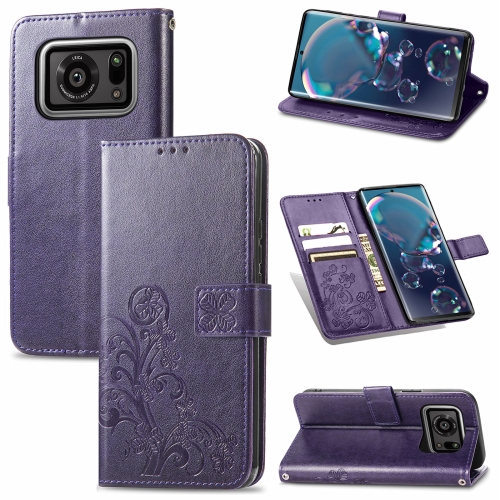 For Sharp R6 Four-leaf Clasp Embossed Buckle Mobile Phone Protection Leather Case with Lanyard & Card Slot & Wallet & Bracket Function(Purple)
For Sharp R6 Four-leaf Clasp Embossed Buckle Mobile Phone Protection Leather Case with Lanyard & Card Slot & Wallet & Bracket Function(Purple)