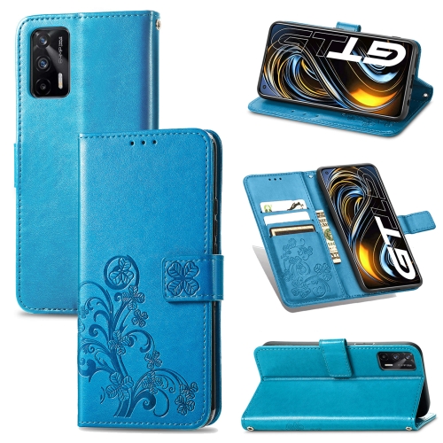 For OPPO Realme GT 5G / Q3 Pro 5G Four-leaf Clasp Embossed Buckle Mobile Phone Protection Leather Case with Lanyard & Card Slot & Wallet & Bracket Function(Blue)
For OPPO Realme GT 5G / Q3 Pro 5G Four-leaf Clasp Embossed Buckle Mobile Phone Protection Leather Case with Lanyard & Card Slot & Wallet & Bracket Function(Blue)