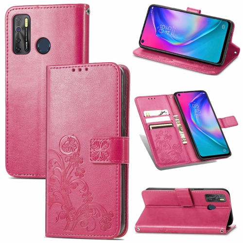 For Tecno Camon 15 Four-leaf Clasp Embossed Buckle Mobile Phone Protection Leather Case with Lanyard & Card Slot & Wallet & Bracket Function(Magenta)
For Tecno Camon 15 Four-leaf Clasp Embossed Buckle Mobile Phone Protection Leather Case with Lanyard & Card Slot & Wallet & Bracket Function(Magenta)