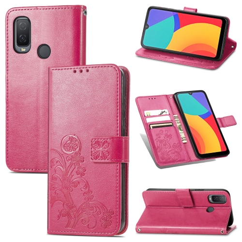 For Alcatel 1L 2021 Four-leaf Clasp Embossed Buckle Mobile Phone Protection Leather Case with Lanyard & Card Slot & Wallet & Bracket Function(Magenta)
For Alcatel 1L 2021 Four-leaf Clasp Embossed Buckle Mobile Phone Protection Leather Case with Lanyard & Card Slot & Wallet & Bracket Function(Magenta)