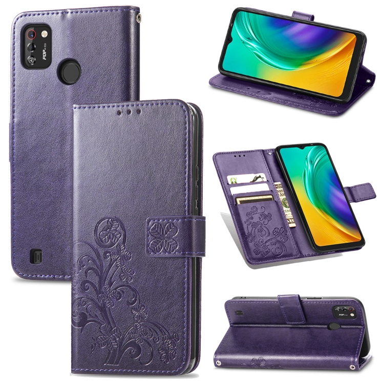 For Tecno POP 4 Pro Four-leaf Clasp Embossed Buckle Mobile Phone Protection Leather Case with Lanyard & Card Slot & Wallet & Bracket Function(Purple)
For Tecno POP 4 Pro Four-leaf Clasp Embossed Buckle Mobile Phone Protection Leather Case with Lanyard & Card Slot & Wallet & Bracket Function(Purple)