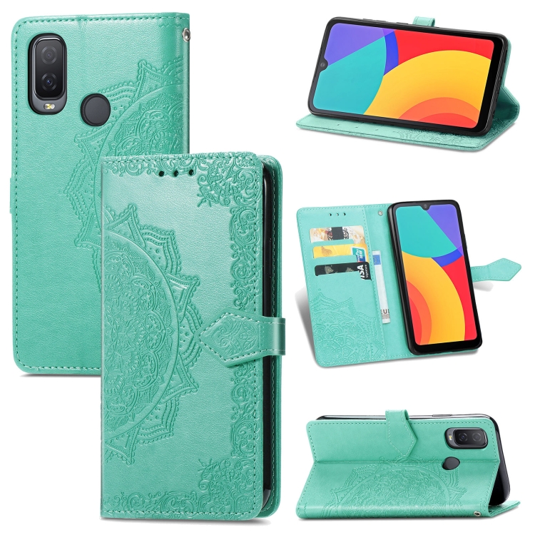 For Alcatel 1L 2021 Mandala Flower Embossed Horizontal Flip Leather Case with Holder & Three Card Slots & Wallet & Lanyard(Green)
For Alcatel 1L 2021 Mandala Flower Embossed Horizontal Flip Leather Case with Holder & Three Card Slots & Wallet & Lanyard(Green)