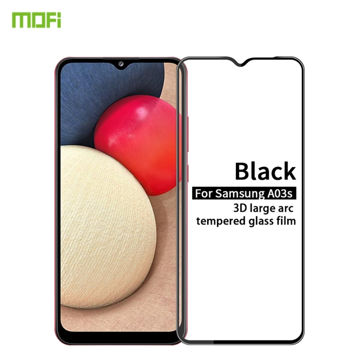 For Samsung Galaxy A03s 164mm MOFI 9H 3D Explosion-proof Curved Screen Tempered Glass Film(Black)
For Samsung Galaxy A03s 164mm MOFI 9H 3D Explosion-proof Curved Screen Tempered Glass Film(Black)