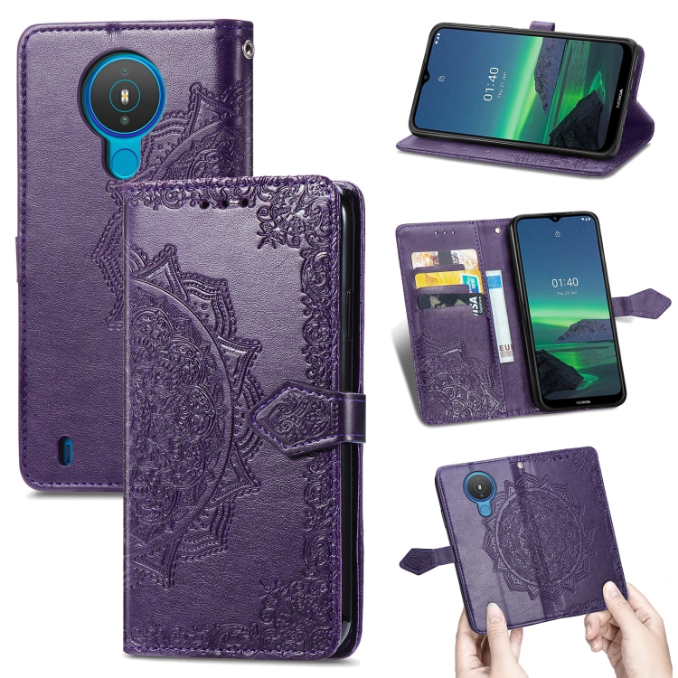 For Nokia 1.4 Mandala Flower Embossed Horizontal Flip Leather Case with Bracket / Card Slot / Wallet / Lanyard(Purple)
For Nokia 1.4 Mandala Flower Embossed Horizontal Flip Leather Case with Bracket / Card Slot / Wallet / Lanyard(Purple)