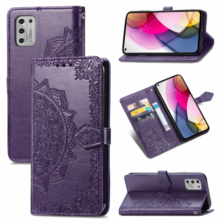 For Motorola Moto G Stylus 2021 Mandala Flower Embossed Horizontal Flip Leather Case with Holder & Three Card Slots & Wallet & Lanyard(Purple)
For Motorola Moto G Stylus 2021 Mandala Flower Embossed Horizontal Flip Leather Case with Holder & Three Card Slots & Wallet & Lanyard(Purple)