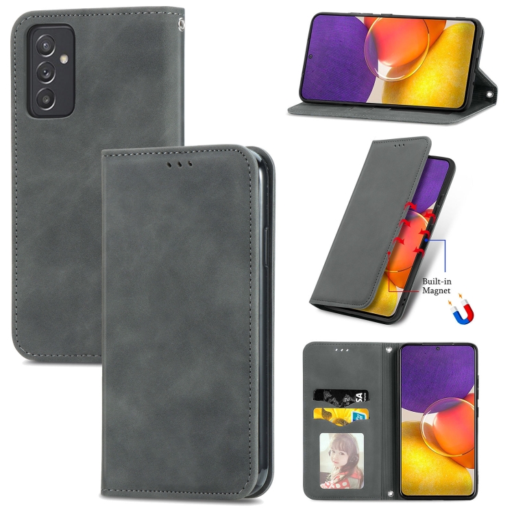 For Samsung Galaxy A82 5G Retro Skin Feel Business Magnetic Horizontal Flip Leather Case with Holder & Card Slots & Wallet & Photo Frame(Grey)
For Samsung Galaxy A82 5G Retro Skin Feel Business Magnetic Horizontal Flip Leather Case with Holder & Card Slots & Wallet & Photo Frame(Grey)