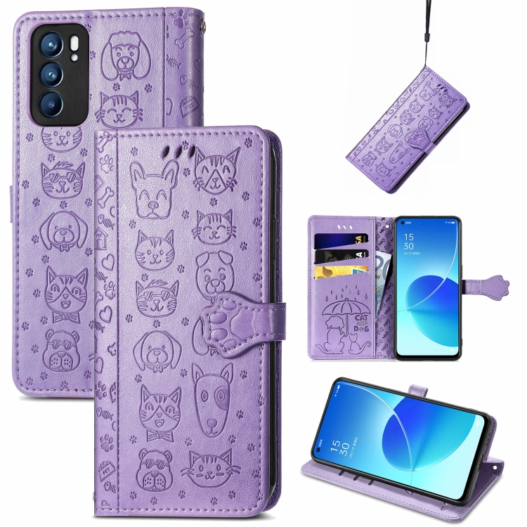 For OPPO Reno6 5G Cute Cat and Dog Embossed Horizontal Flip Leather Case with Holder & Card Slots & Wallet & Lanyard(Purple)
For OPPO Reno6 5G Cute Cat and Dog Embossed Horizontal Flip Leather Case with Holder & Card Slots & Wallet & Lanyard(Purple)