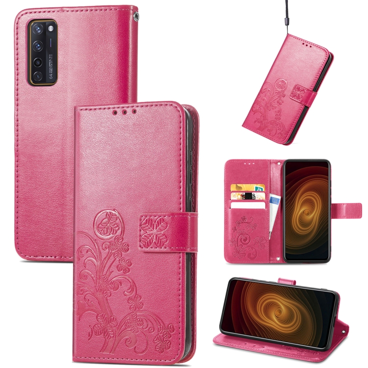 For ZTE AXON 20 5G Four-leaf Clasp Embossed Buckle Mobile Phone Protection Leather Case with Lanyard & Card Slot & Wallet & Bracket Function(Magenta) 
For ZTE AXON 20 5G Four-leaf Clasp Embossed Buckle Mobile Phone Protection Leather Case with Lanyard & Card Slot & Wallet & Bracket Function(Magenta)