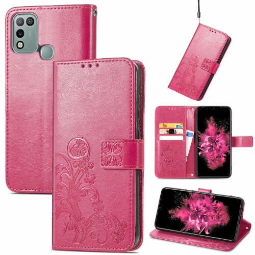 For INFINIX Hot 10 Play Four-leaf Clasp Embossed Buckle Mobile Phone Protection Leather Case with Lanyard & Card Slot & Wallet & Bracket Function(Magenta)
For INFINIX Hot 10 Play Four-leaf Clasp Embossed Buckle Mobile Phone Protection Leather Case with Lanyard & Card Slot & Wallet & Bracket Function(Magenta)
