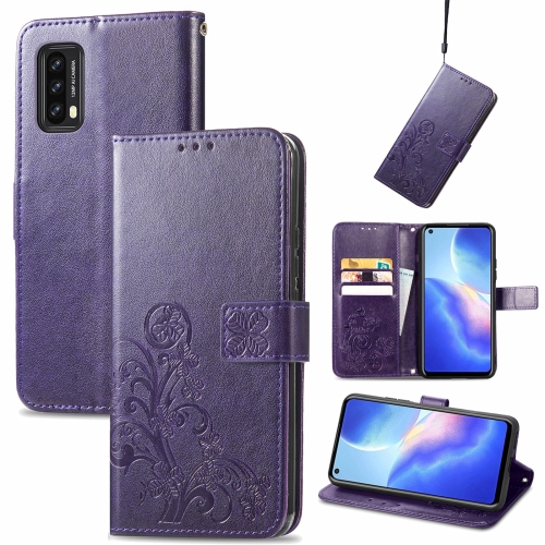 For Blackview A90 Four-leaf Clasp Embossed Buckle Mobile Phone Protection Leather Case with Lanyard & Card Slot & Wallet & Bracket Function(Purple)
For Blackview A90 Four-leaf Clasp Embossed Buckle Mobile Phone Protection Leather Case with Lanyard & Card Slot & Wallet & Bracket Function(Purple)