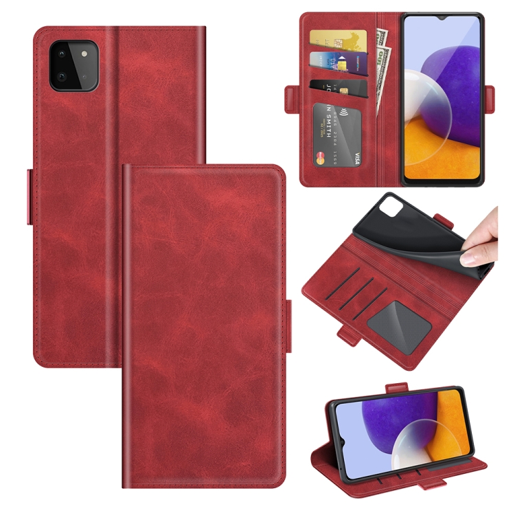 For Samsung Galaxy A22 5G Dual-side Magnetic Buckle Horizontal Flip Leather Case with Holder & Card Slots & Wallet(Red)
For Samsung Galaxy A22 5G Dual-side Magnetic Buckle Horizontal Flip Leather Case with Holder & Card Slots & Wallet(Red)