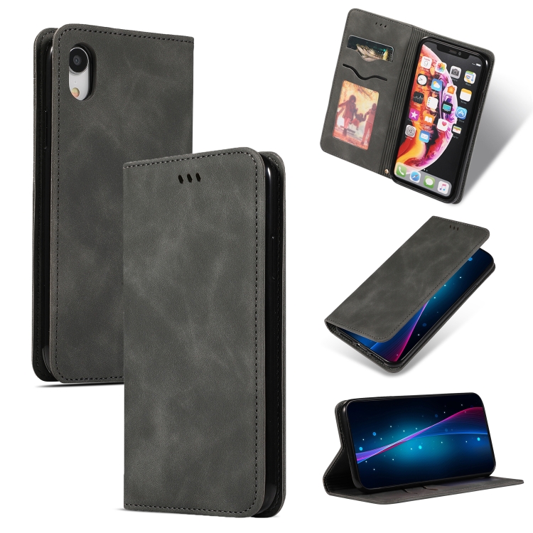 Retro Skin Feel Business Magnetic Horizontal Flip Leather Case for iPhone XR(Dark Gray)
Retro Skin Feel Business Magnetic Horizontal Flip Leather Case for iPhone XR(Dark Gray)