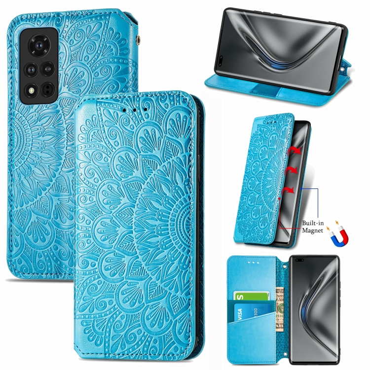 For Honor V40 5G Blooming Mandala Embossed Pattern Magnetic Horizontal Flip Leather Case with Holder & Card Slots & Wallet(Blue)
For Honor V40 5G Blooming Mandala Embossed Pattern Magnetic Horizontal Flip Leather Case with Holder & Card Slots & Wallet(Blue)