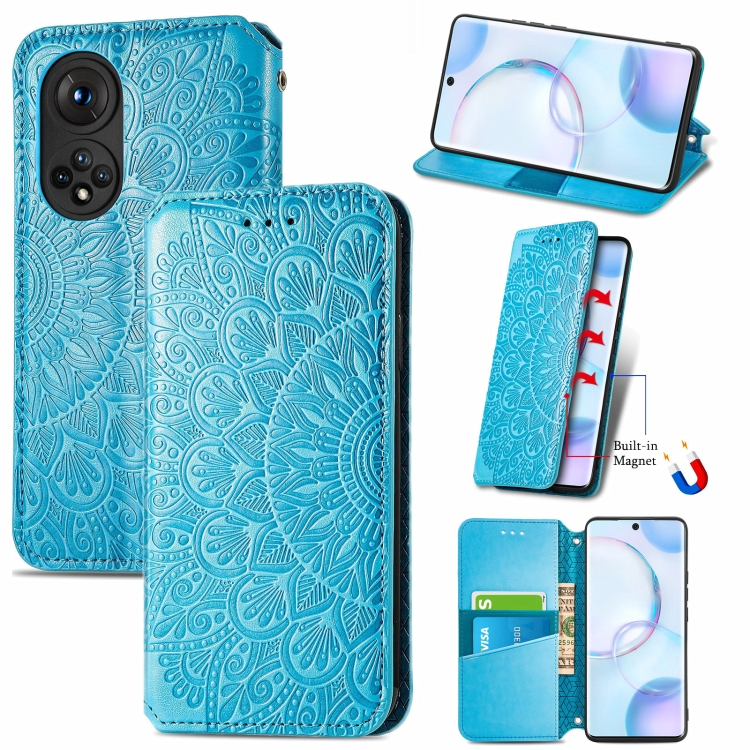 For Honor 50 Blooming Mandala Embossed Pattern Magnetic Horizontal Flip Leather Case with Holder & Card Slots & Wallet(Blue)
For Honor 50 Blooming Mandala Embossed Pattern Magnetic Horizontal Flip Leather Case with Holder & Card Slots & Wallet(Blue)
