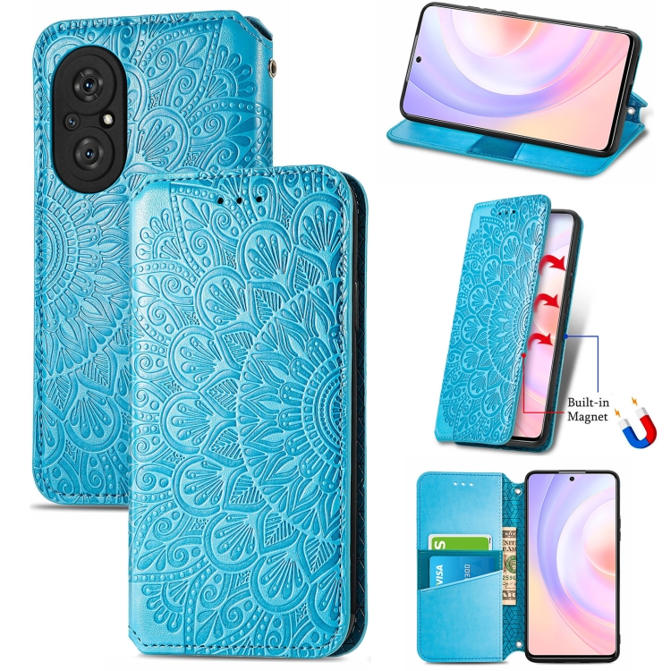 For Honor 50 SE Blooming Mandala Embossed Pattern Magnetic Horizontal Flip Leather Case with Holder & Card Slots & Wallet(Blue)
For Honor 50 SE Blooming Mandala Embossed Pattern Magnetic Horizontal Flip Leather Case with Holder & Card Slots & Wallet(Blue)
