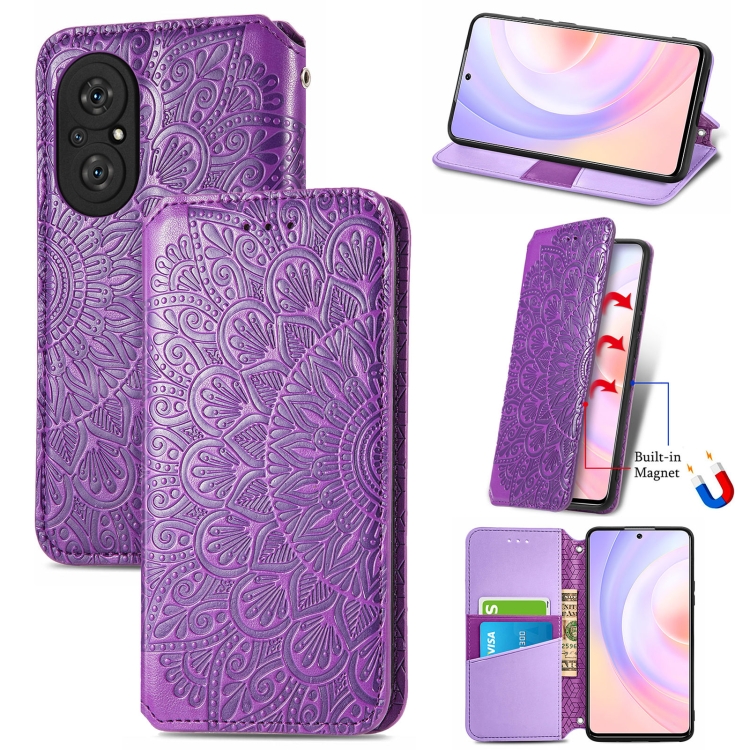 For Honor 50 SE Blooming Mandala Embossed Pattern Magnetic Horizontal Flip Leather Case with Holder & Card Slots & Wallet(Purple)
For Honor 50 SE Blooming Mandala Embossed Pattern Magnetic Horizontal Flip Leather Case with Holder & Card Slots & Wallet(Purple)