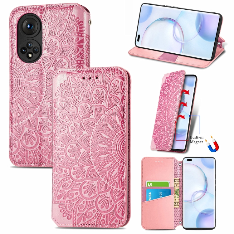 For Honor 50 Pro Blooming Mandala Embossed Pattern Magnetic Horizontal Flip Leather Case with Holder & Card Slots & Wallet(Pink)
For Honor 50 Pro Blooming Mandala Embossed Pattern Magnetic Horizontal Flip Leather Case with Holder & Card Slots & Wallet(Pink)