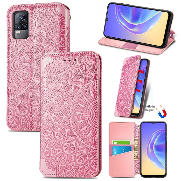 For vivo V21e 4G Blooming Mandala Embossed Pattern Magnetic Horizontal Flip Leather Case with Holder & Card Slots & Wallet(Pink)
For vivo V21e 4G Blooming Mandala Embossed Pattern Magnetic Horizontal Flip Leather Case with Holder & Card Slots & Wallet(Pink)