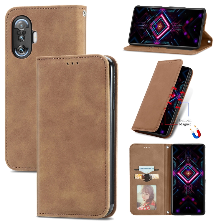 For Xiaomi Redmi K40 Gaming Retro Skin Feel Business Magnetic Horizontal Flip Leather Case with Holder & Card Slots & Wallet & Photo Frame(Brwon)
For Xiaomi Redmi K40 Gaming Retro Skin Feel Business Magnetic Horizontal Flip Leather Case with Holder & Card Slots & Wallet & Photo Frame(Brwon)