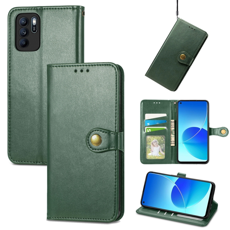 For OPPO Reno6 Z Solid Color Leather Buckle Phone Case with Lanyard & Photo Frame & Card Slot & Wallet & Stand Function(Green)
For OPPO Reno6 Z Solid Color Leather Buckle Phone Case with Lanyard & Photo Frame & Card Slot & Wallet & Stand Function(Green)