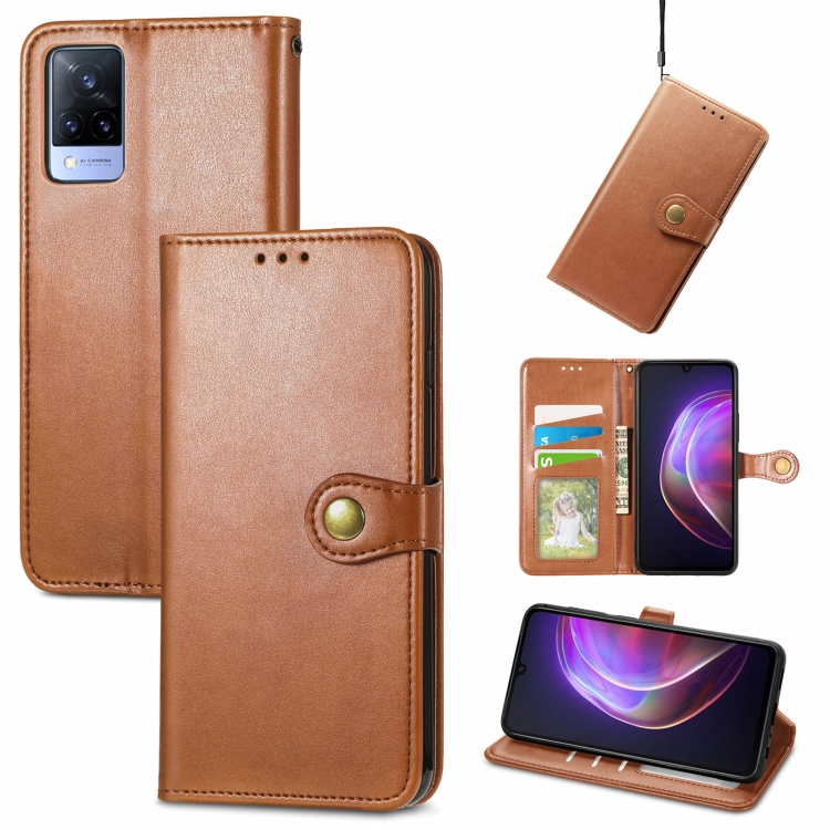 For vivo V21 5G Solid Color Leather Buckle Phone Case with Lanyard & Photo Frame & Card Slot & Wallet & Stand Function(Brwon)
For vivo V21 5G Solid Color Leather Buckle Phone Case with Lanyard & Photo Frame & Card Slot & Wallet & Stand Function(Brwon)