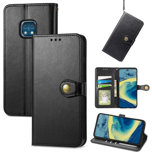 For Nokia XR 20 Solid Color Leather Buckle Phone Case with Lanyard & Photo Frame & Card Slot & Wallet & Stand Function(Black)
For Nokia XR 20 Solid Color Leather Buckle Phone Case with Lanyard & Photo Frame & Card Slot & Wallet & Stand Function(Black)