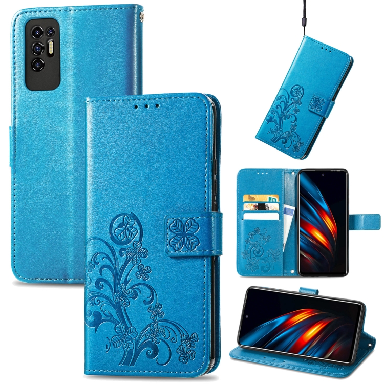 For Tecno Pova 2 Four-leaf Clasp Embossed Buckle Mobile Phone Protection Leather Case with Lanyard & Card Slot & Wallet & Bracket Function(Blue)
For Tecno Pova 2 Four-leaf Clasp Embossed Buckle Mobile Phone Protection Leather Case with Lanyard & Card Slot & Wallet & Bracket Function(Blue)