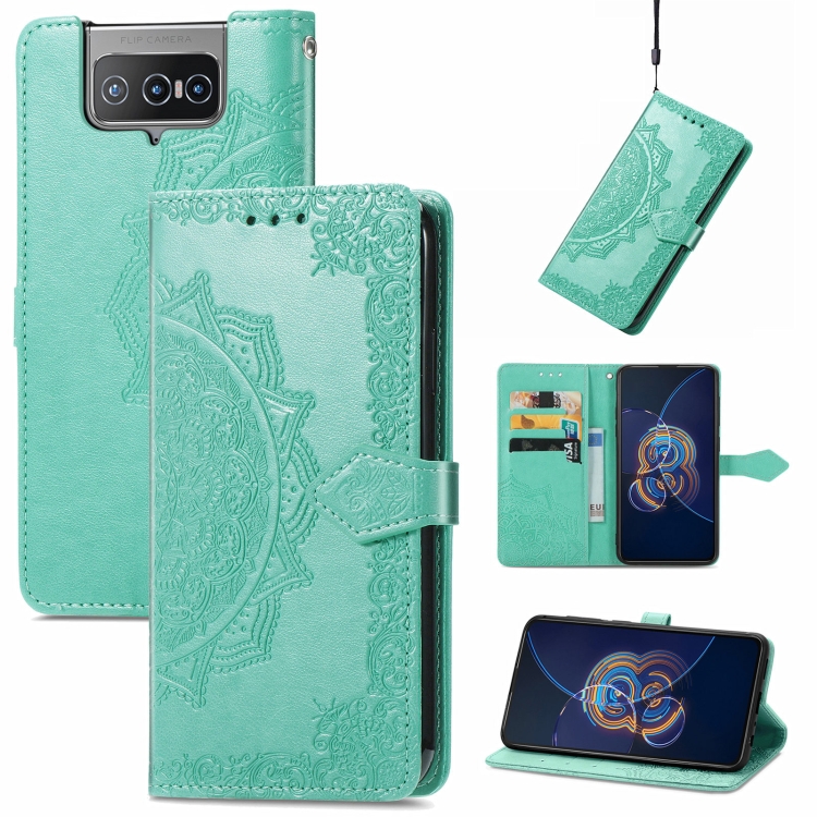 For Asus Zenfone 8 Flip Mandala Embossing Pattern Horizontal Flip Leather Case with Holder & Card Slots & Wallet & Lanyard(Green)
For Asus Zenfone 8 Flip Mandala Embossing Pattern Horizontal Flip Leather Case with Holder & Card Slots & Wallet & Lanyard(Green)