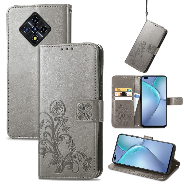 For Infinix Zero 8 Four-leaf Clasp Embossed Leather Case with Lanyard & Card Slot & Wallet & Holder(Grey)
For Infinix Zero 8 Four-leaf Clasp Embossed Leather Case with Lanyard & Card Slot & Wallet & Holder(Grey)