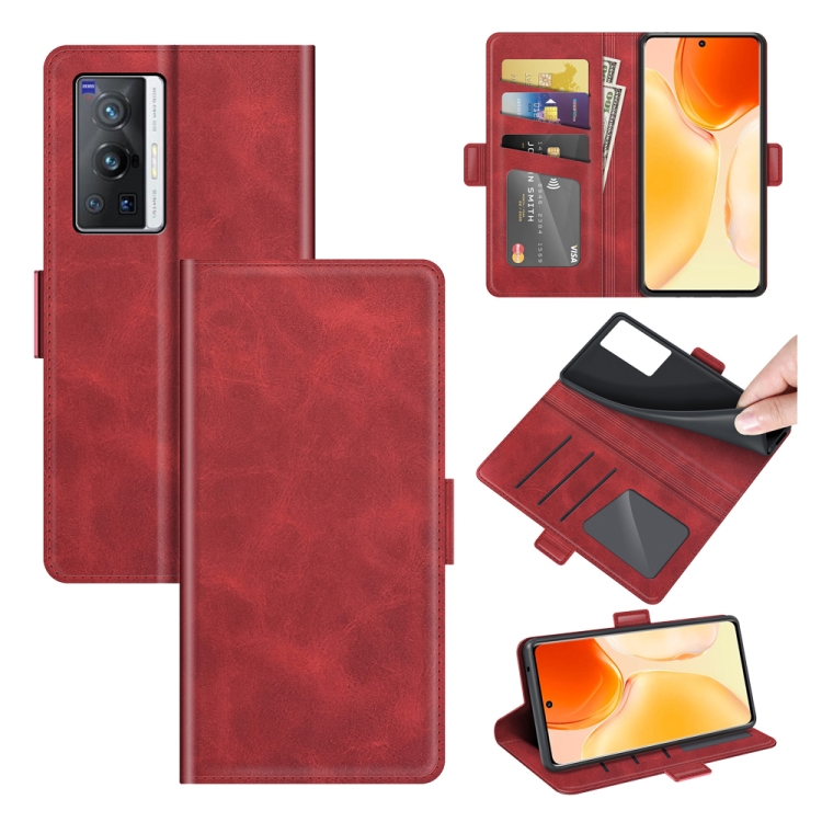 For vivo X70 Pro Dual-side Magnetic Buckle Flip Leather Phone Case(Red) 
For vivo X70 Pro Dual-side Magnetic Buckle Flip Leather Phone Case(Red)