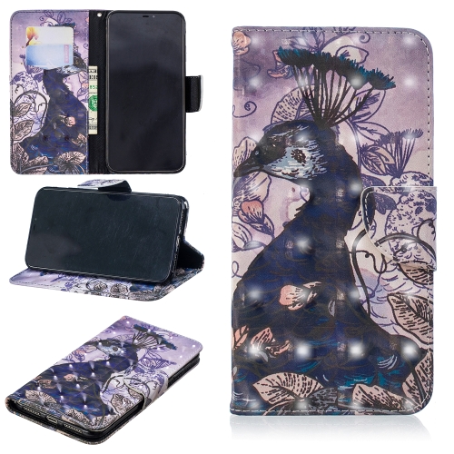 

3D Colored Drawing Pattern Horizontal Flip Leather Case for Xiaomi Redmi 6 / 6A, with Holder & Card Slots & Wallet(Peacock)