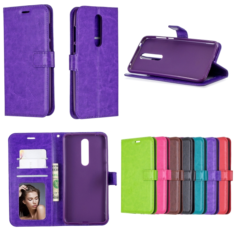 Crazy Horse Texture Horizontal Flip Leather Case with Holder & Card Slots & Wallet & Photo Frame For Nokia 3.1 plus(Purple)
Crazy Horse Texture Horizontal Flip Leather Case with Holder & Card Slots & Wallet & Photo Frame For Nokia 3.1 plus(Purple)