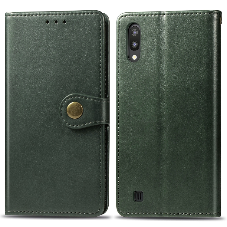 Retro Solid Color Leather Buckle Mobile Phone Protection Leather Case with Photo Frame & Card Slot & Wallet & Bracket Function for Galaxy M10(Green)
Retro Solid Color Leather Buckle Mobile Phone Protection Leather Case with Photo Frame & Card Slot & Wallet & Bracket Function for Galaxy M10(Green)