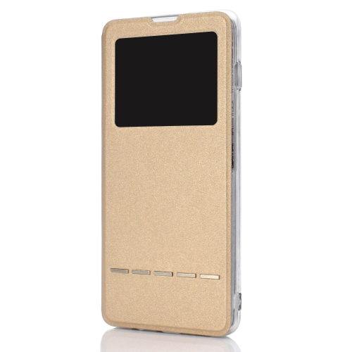 

Golden Beach Window with Bracket Mobile Phone Holster Smart Sliding Button Answering Phone for Galaxy A70(Gold)