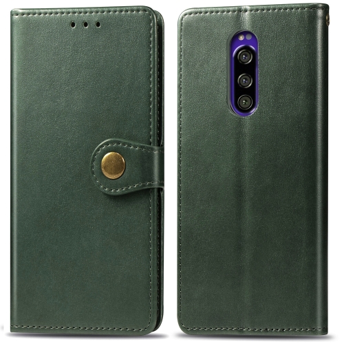 Retro Solid Color Leather Buckle Mobile Phone Protection Leather Case with Lanyard & Photo Frame & Card Slot & Wallet & Bracket Function for Sony Xperia XZ4(Green)
Retro Solid Color Leather Buckle Mobile Phone Protection Leather Case with Lanyard & Photo Frame & Card Slot & Wallet & Bracket Function for Sony Xperia XZ4(Green)