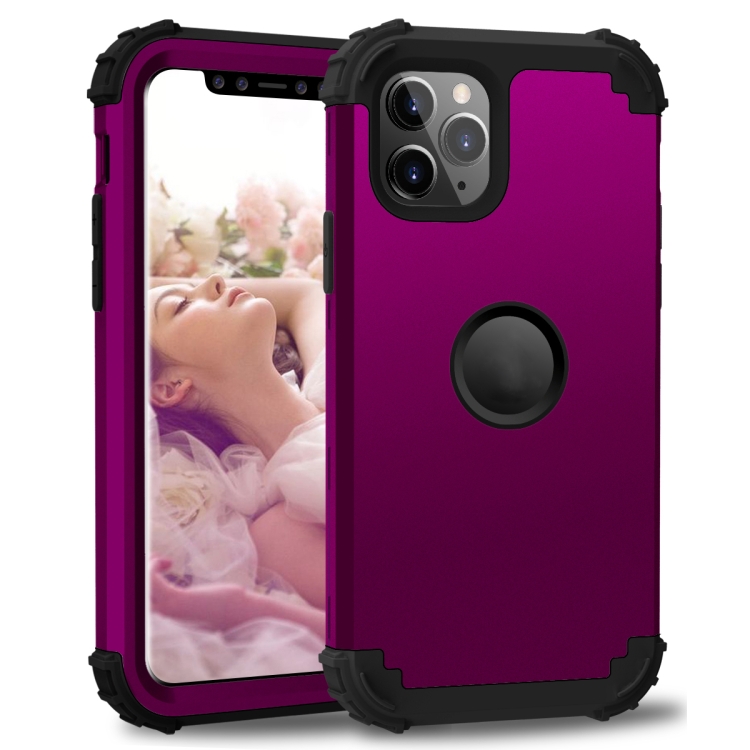 For iPhone 11 Pro Max PC+ Silicone Three-piece Anti-drop Mobile Phone Protective Bback Cover(Drak purple)
For iPhone 11 Pro Max PC+ Silicone Three-piece Anti-drop Mobile Phone Protective Bback Cover(Drak purple)