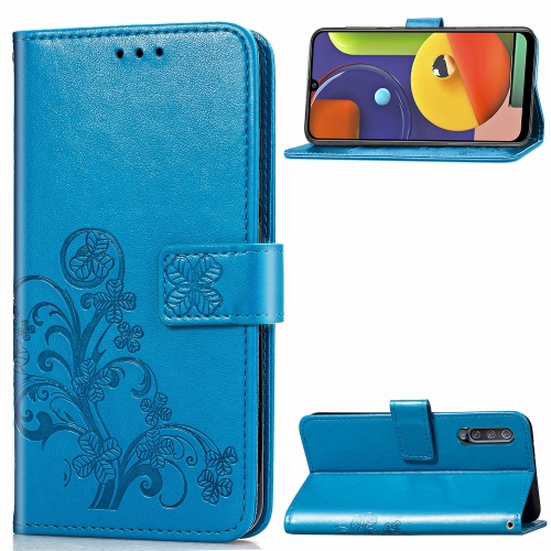 For Galaxy A50S Four-leaf Clasp Embossed Buckle Mobile Phone Protection Leather Case with Lanyard & Card Slot & Wallet & Bracket Function(Blue)
For Galaxy A50S Four-leaf Clasp Embossed Buckle Mobile Phone Protection Leather Case with Lanyard & Card Slot & Wallet & Bracket Function(Blue)
