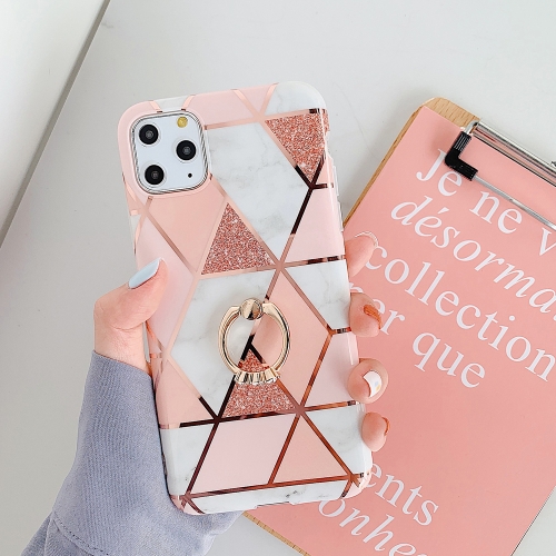 For iPhone 11 Pro Max Plating Colorful Geometric Pattern Mosaic Marble TPU Mobile Phone Case Rhinestone Stand Ring(Pink PR1)
For iPhone 11 Pro Max Plating Colorful Geometric Pattern Mosaic Marble TPU Mobile Phone Case Rhinestone Stand Ring(Pink PR1)