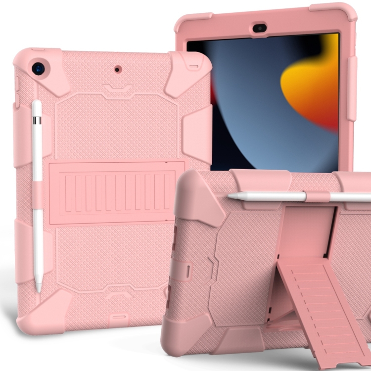 For iPad 10.2 Shockproof Two-Color Silicone Protection Case with Holder & Pen Slot(Rose Gold)
For iPad 10.2 Shockproof Two-Color Silicone Protection Case with Holder & Pen Slot(Rose Gold)