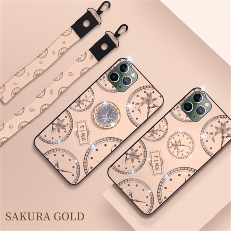 For iPhone 11 Pro Max Fashion Clock Pattern Rhinestone Mobile Phone Shell with Bracket / Hand Rope / Lanyard(Rose Gold)
For iPhone 11 Pro Max Fashion Clock Pattern Rhinestone Mobile Phone Shell with Bracket / Hand Rope / Lanyard(Rose Gold)