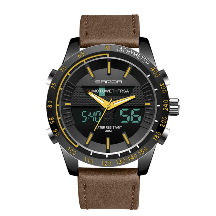 SANDA 774 Men Belt Watch Dual Display Multi Function Sports Electronic Watch Fashion Trend Leisure Waterproof Luminous Watch(Yellow)
SANDA 774 Men Belt Watch Dual Display Multi Function Sports Electronic Watch Fashion Trend Leisure Waterproof Luminous Watch(Yellow)
